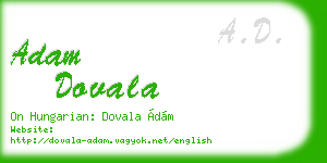 adam dovala business card